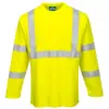 Portwest FR96 Modaflame Knit Hi-Vis FR Long Sleeve T-Shirt in Yellow