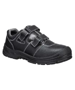 Portwest FS70 Steel Action Leather Sandal S1P SR FO in Black/Grey