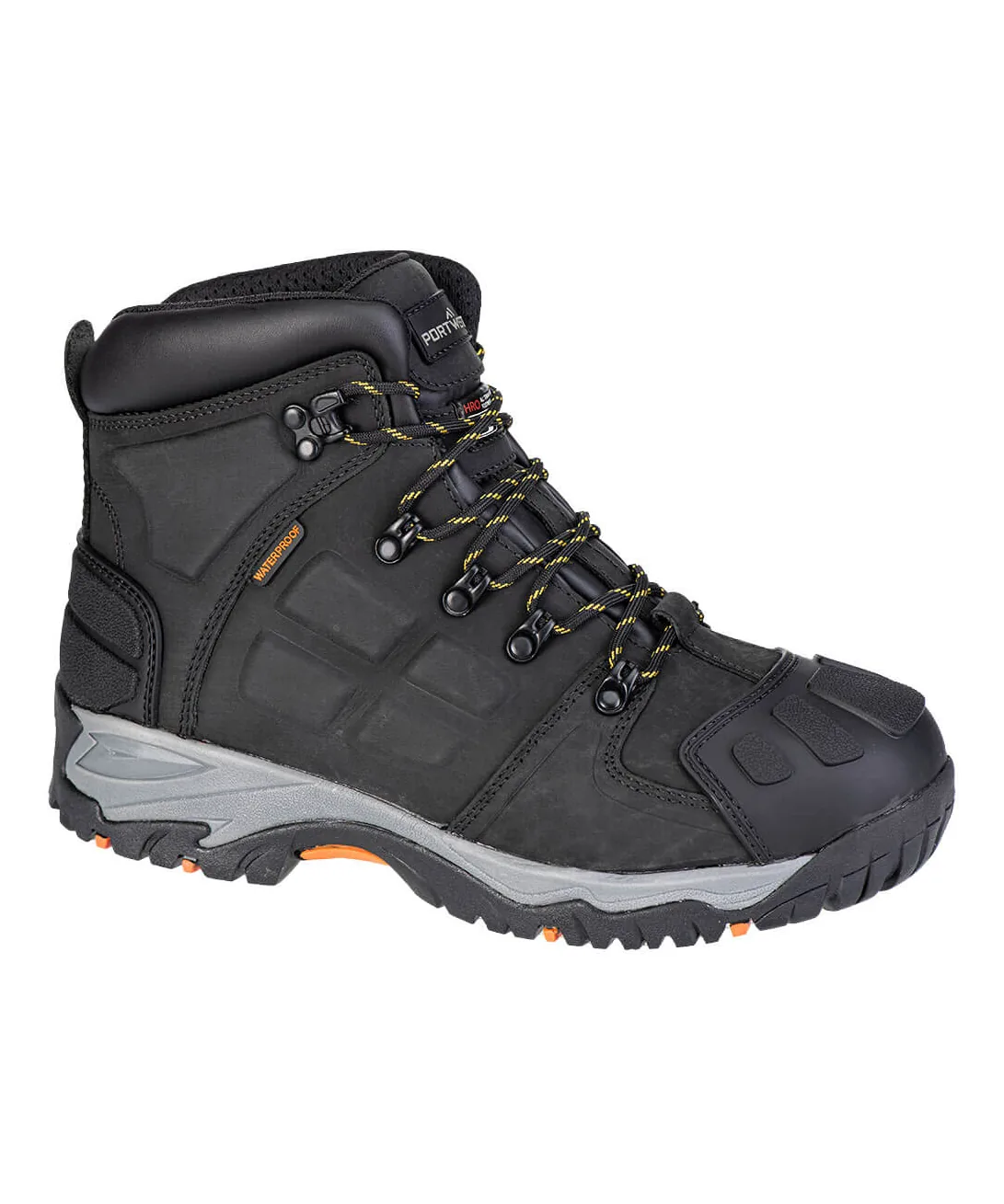 Portwest FT05 Steel Leather Ankle Boot S7 HRO CI LG SR SC FO in Black