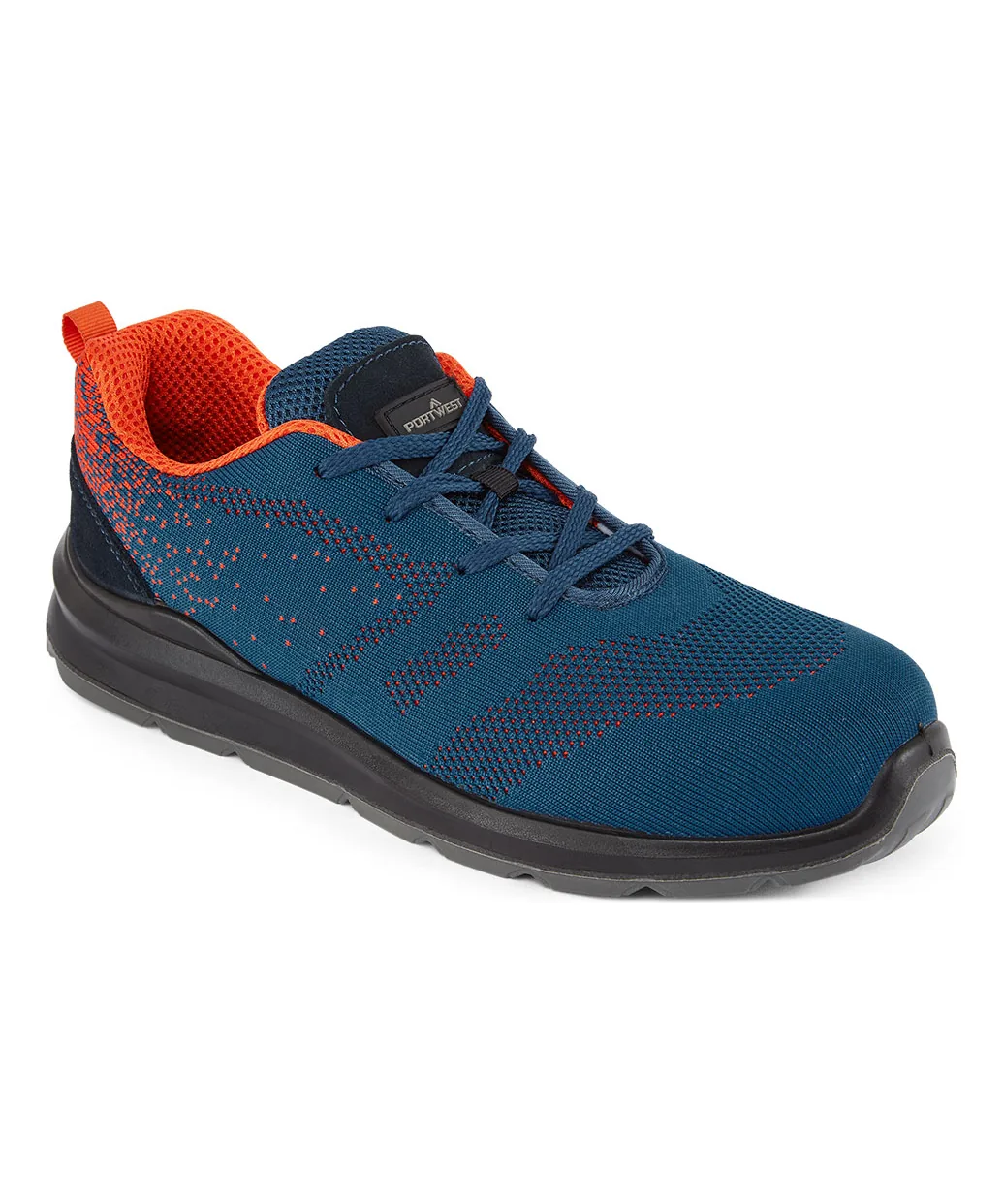 Portwest FT25 Steel Textile Trainer S1P FO SR in Blue/Orange