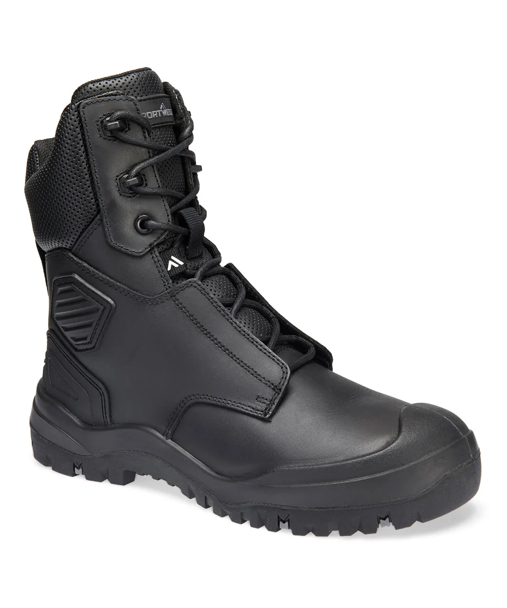 Portwest FT31 Steel Leather Shin Boot S3 SC HRO HI CI LG SR FO in Black