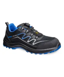 Portwest FT32 Composite KPU and Mesh Trainer S1PS ESD SR FO in Black/Blue