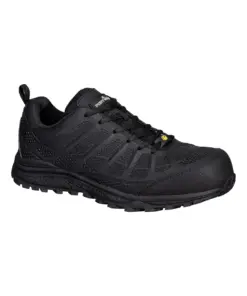 Portwest FT46 Composite Textile Trainer S1PS ESD SR FO in Black