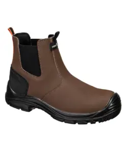 Portwest FV02 Steel Action Nubuck Dealer Boot S7 SC FO SR in Brown/Black