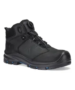 Portwest FV05 Composite Wire Lace Leather Mid Boot S7S HRO FO SC LG SR in Black