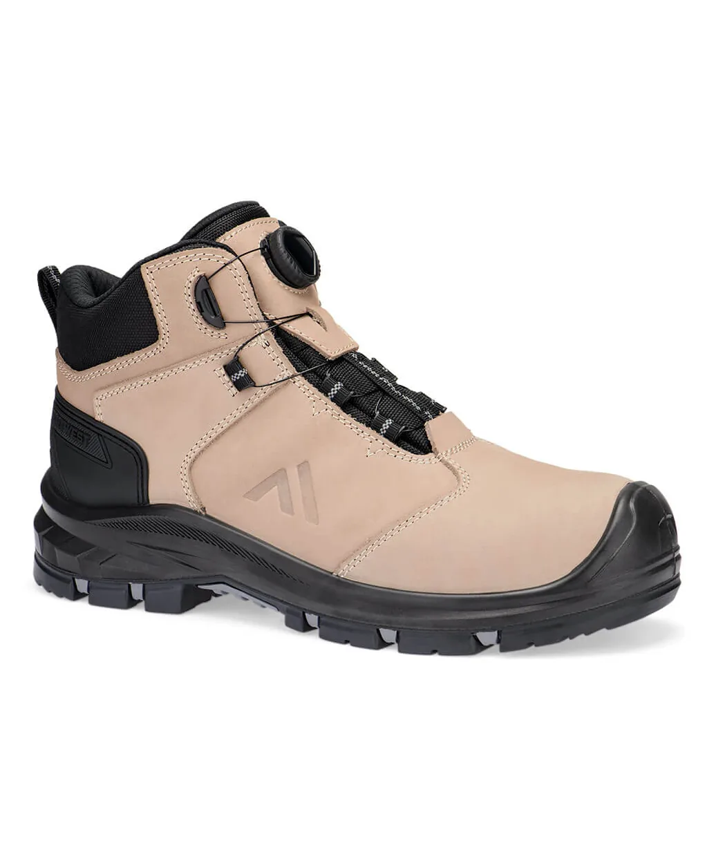 Portwest FV05 Composite Wire Lace Leather Mid Boot S7S HRO FO SC LG SR in Stone