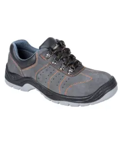 Portwest FW02 Steel Suede Leather Low Shoe S1P SR FO in Grey