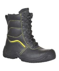 Portwest FW05 Steel Split Leather Winter Boot S3 SR CI FO in Black