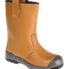 Portwest FW13 Steel Action Leather Rigger Boot S1P SR in Tan