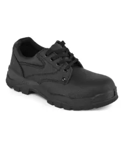 Portwest FW14 Steel Split Leather Low Shoe S1P SR in Black