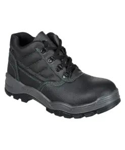 Portwest FW21 Steel Split Leather Ankle Boot S1 SR in Black
