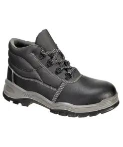 Portwest FW23 Steel Action Leather Mid Boot S3 SR FO in Black