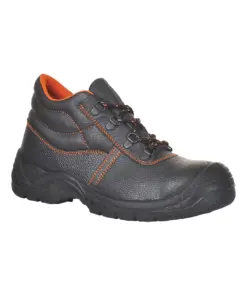 Portwest FW24 Steel Action Leather Mid Boot S3 SRC in Black