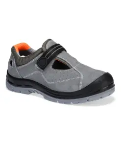 Portwest FW42 Steel Cow Suede Leather Sandal S1 SR FO in Grey