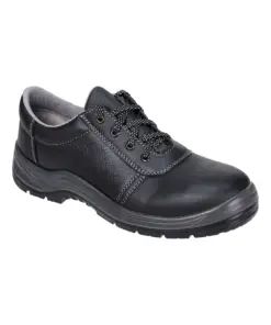 Portwest FW43 Steel Leather Low Shoe S3 SRC in Black