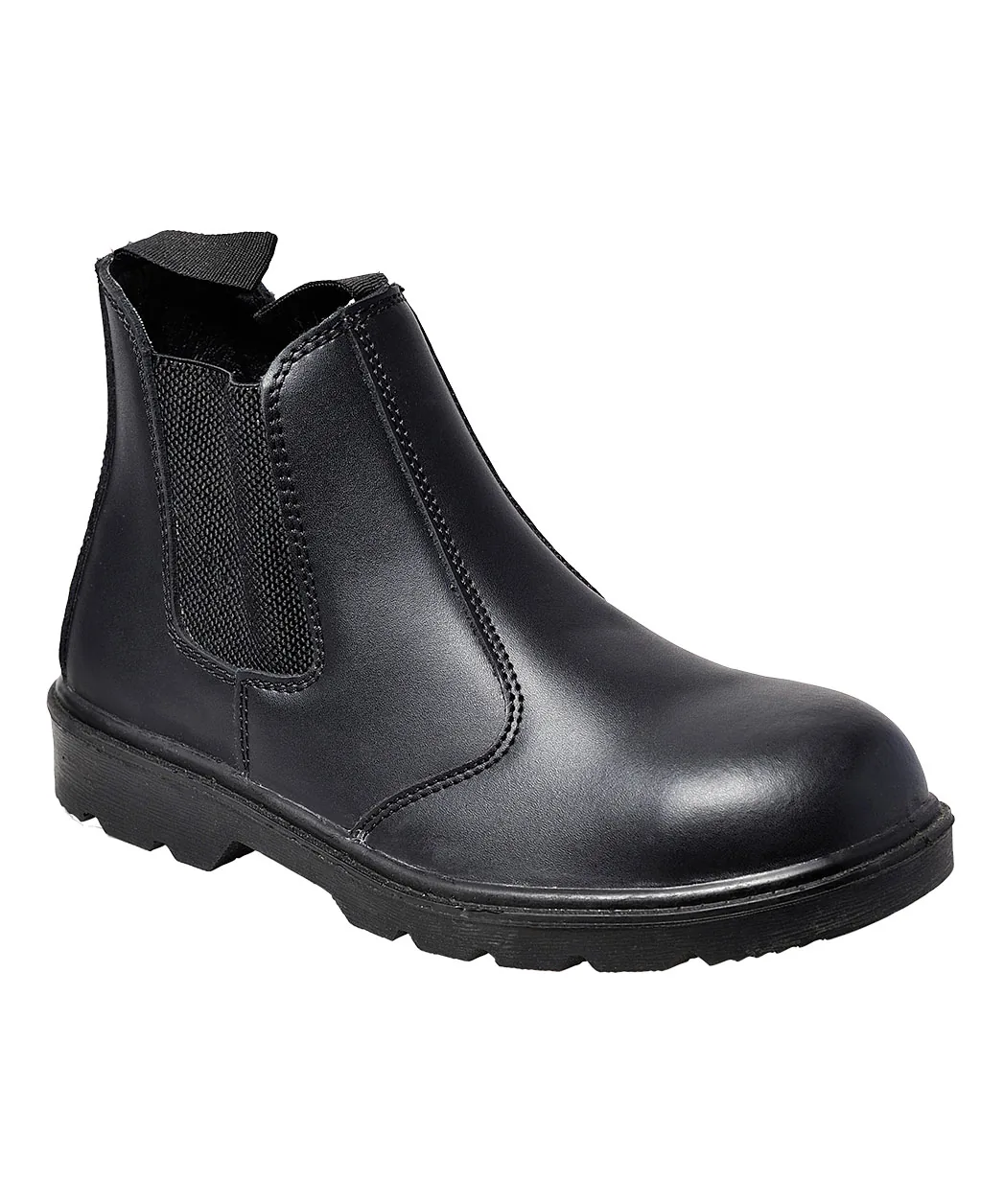 Portwest FW51 Steel Leather Dealer Boot S1P FO SR in Black