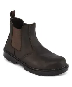Portwest FW51 Steel Leather Dealer Boot S1P FO SR in Brown