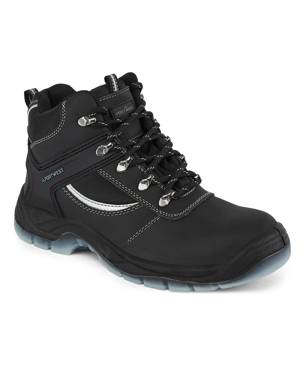 Portwest FW69 Steel Leather Hiker Boot S3 SR FO in Black