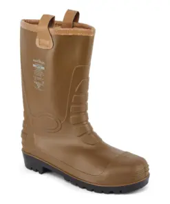 Portwest FW75 Steel PVC Rigger Boot S5 FO CI in Tan