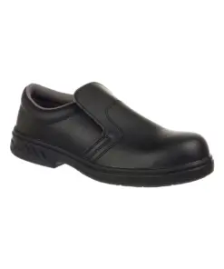 Portwest FW81 Steel Microfibre Slip on Shoe S2 FO SR in Black