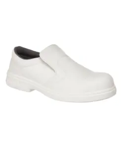 Portwest FW81 Steel Microfibre Slip on Shoe S2 FO SR in White