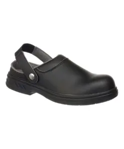 Portwest FW82 Steel Microfibre Clog SB FO SR WPA E A in Black