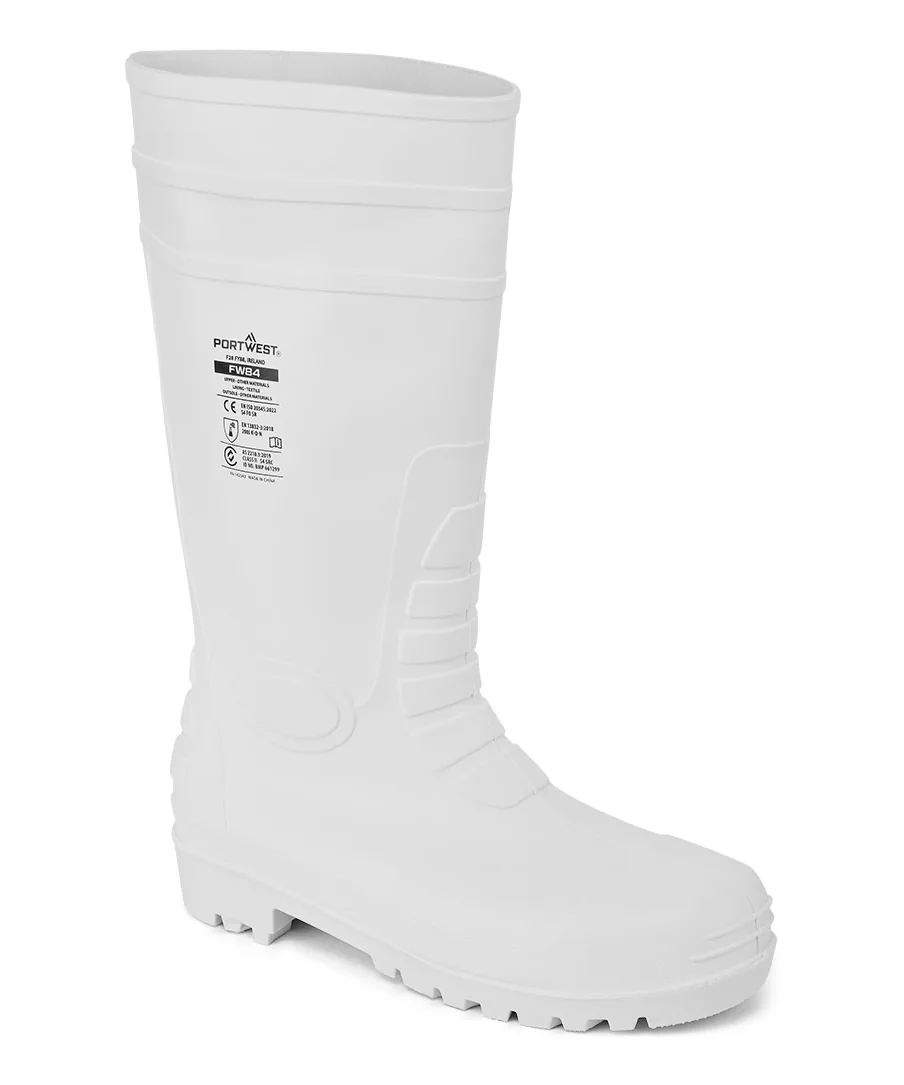 Portwest FW84 Steel PVC Food Wellington S4 FO in White