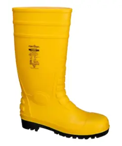 Portwest FW95 Steel PVC Wellington S5 FO in Yellow