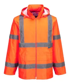 Portwest H440 Hi-Vis Rain Jacket in Orange