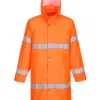 Portwest H442 Hi-Vis Rain Coat 100cm in Orange