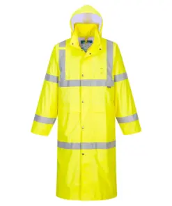 Portwest H445 Hi-Vis Rain Coat 122cm in Yellow