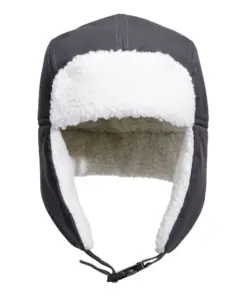 Portwest HA33 Sherpa Lined Trapper Hat in Metal Grey