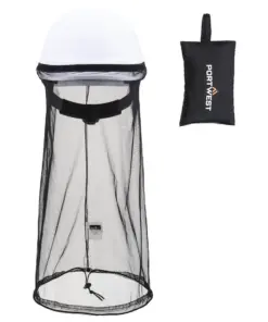 Portwest HA34 Packable Helmet Insect Net in Black