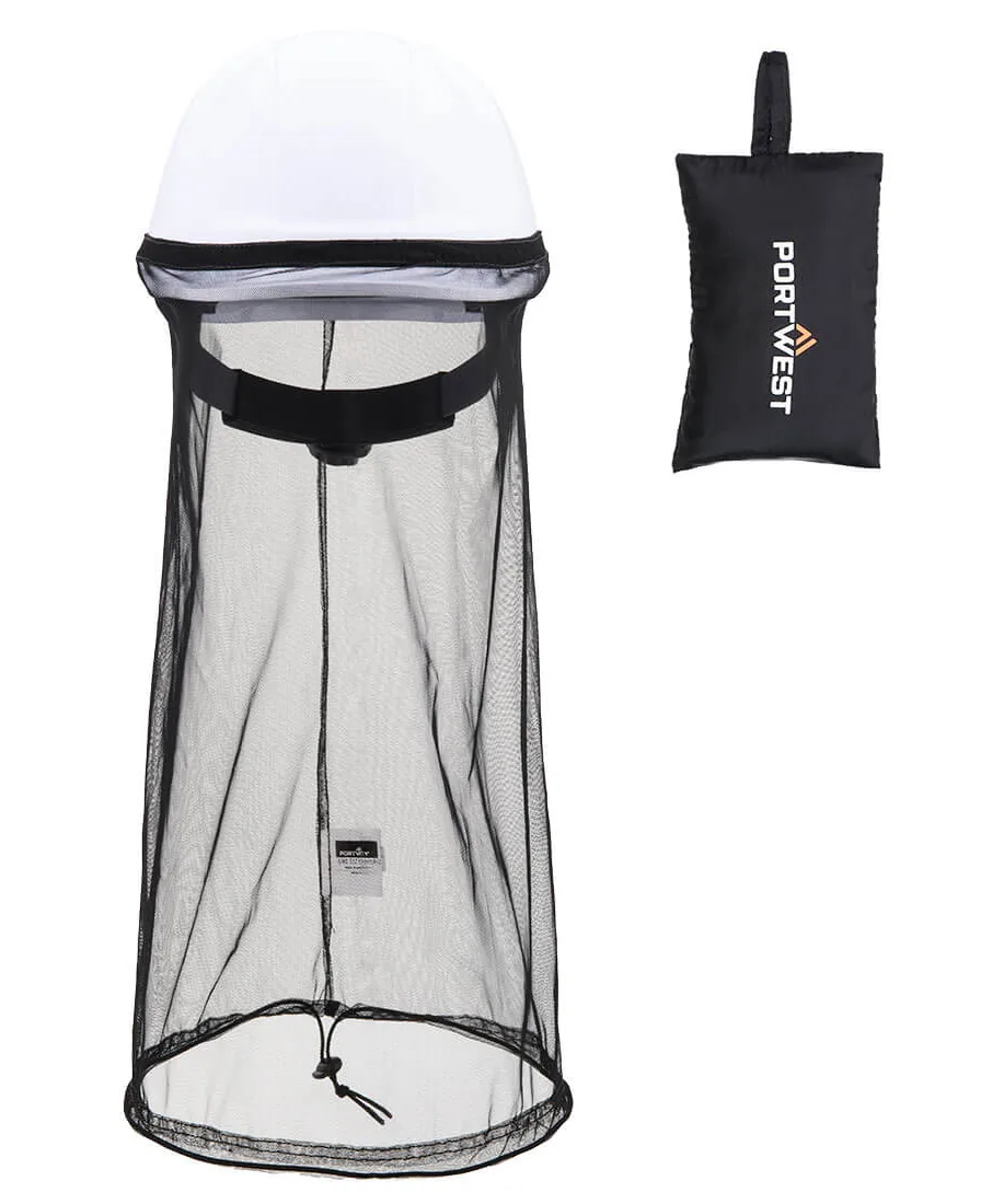 Portwest HA34 Packable Helmet Insect Net in Black