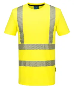Portwest KX301 KX3 Hi-Vis Sports T-shirt Short Sleeve in Yellow