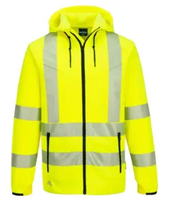 Portwest KX303 KX3 Sport Hi-Vis Zipped Hoodie in Yellow