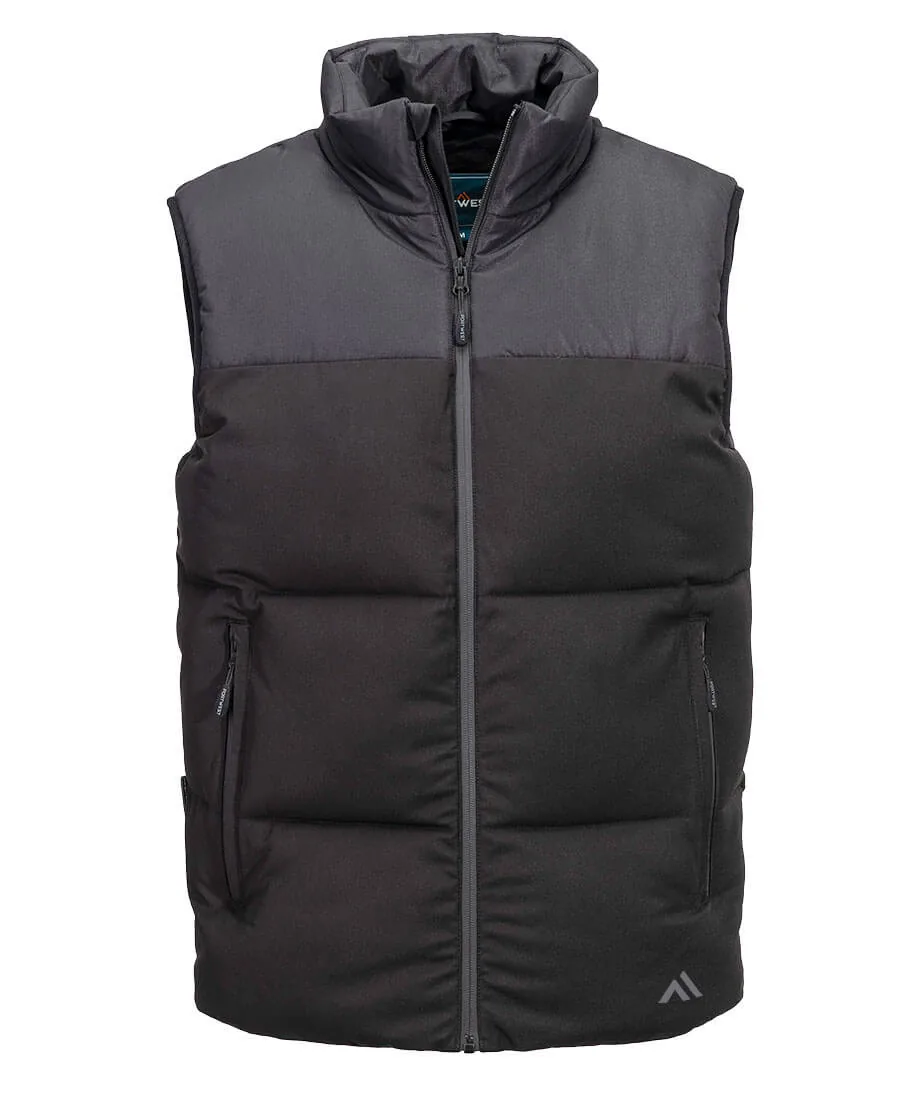 Portwest KX305 KX3 Sport Downlike Baffle Gilet in Black