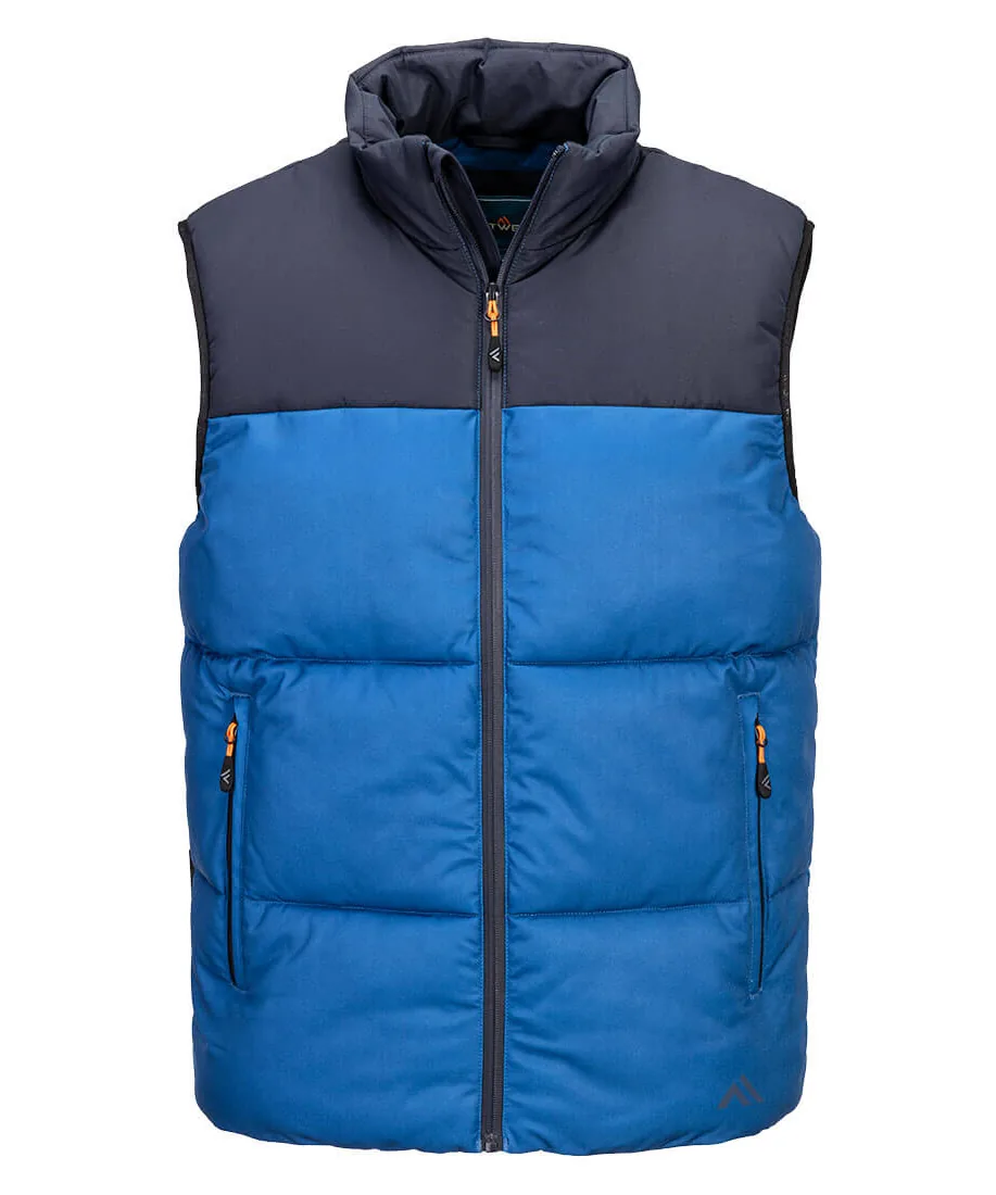 Portwest KX305 KX3 Sport Downlike Baffle Gilet in Quartz/Dark Navy