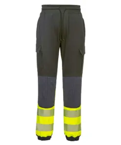 Portwest KX341 PW3 Hi-Vis Flexi Class 1 Joggers in Black/Yellow