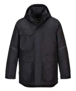 Portwest KX360 KX3 Winter Parka Jacket in Black