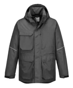 Portwest KX360 KX3 Winter Parka Jacket in Grey Marl