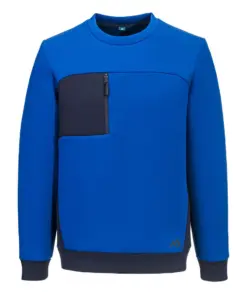 Portwest KX377 KX3 Sport Tech Sweatshirt in Quartz/Dark Navy