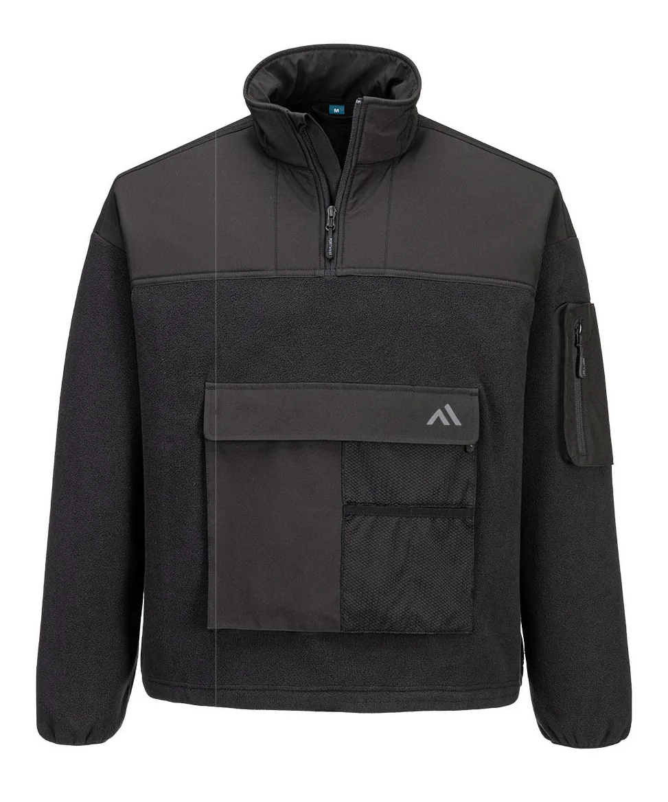 Portwest KX378 KX3 Sport 1/4 Zip Fleece in Black