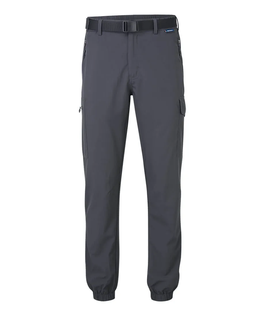 Portwest L712 Stretch Lightweight Cuffed Trousers in Metal Grey