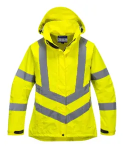 Portwest LW70 Hi-Vis Women's Breathable Rain Jacket in Yellow