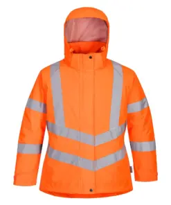 Portwest LW74 Hi-Vis Women's Winter Jacket in Orange