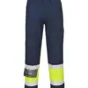 Portwest MV26 Modaflame Work Hi-Vis Class 1 Multi-Norm FR Trousers in Yellow/Navy