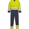 Portwest MV28 Modaflame Work Hi-Vis Multi-Norm Contrast FR Coverall in Yellow/Navy