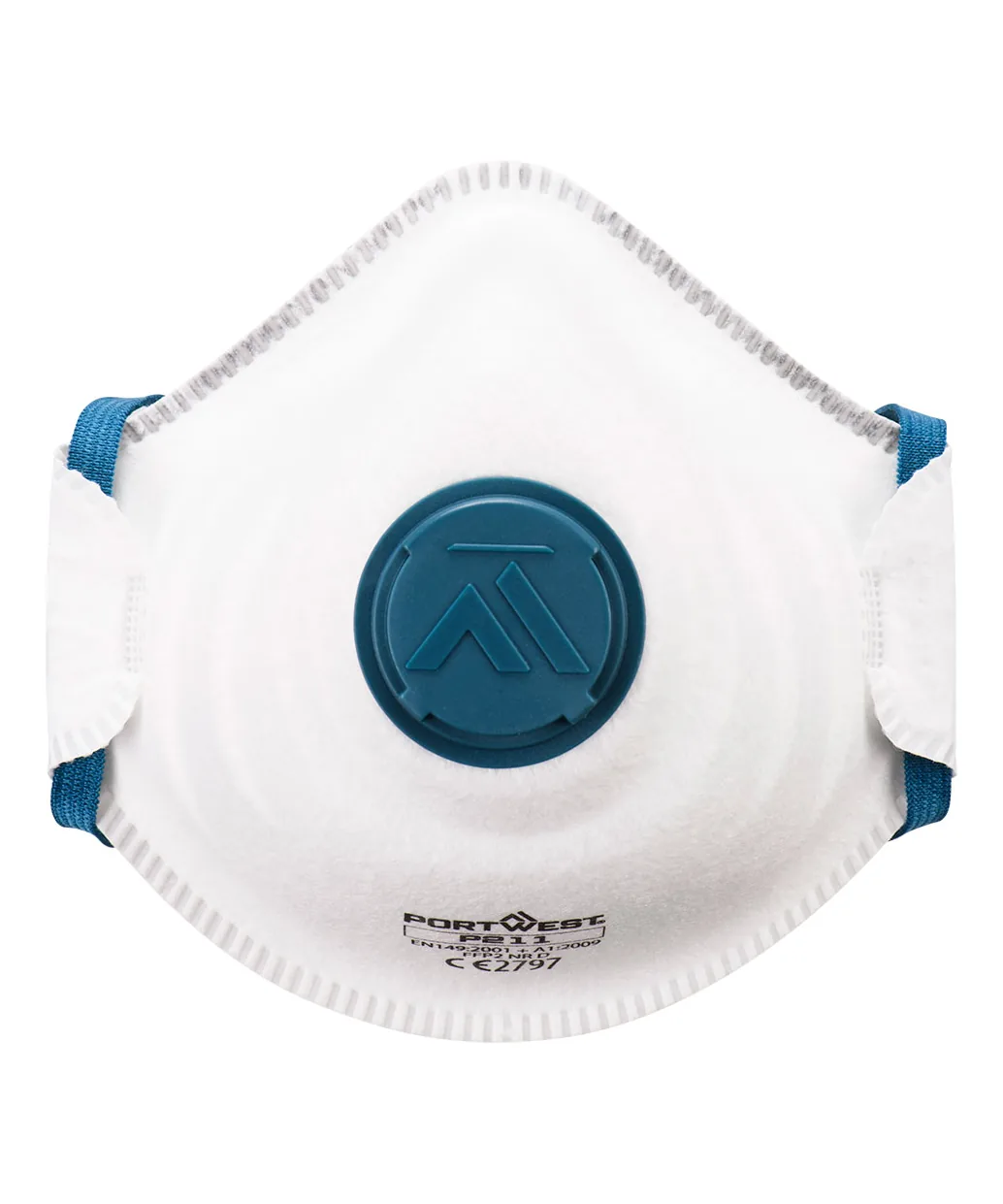 Portwest P211 Moulded FFP2 Valved Respirator 10-Pack in White