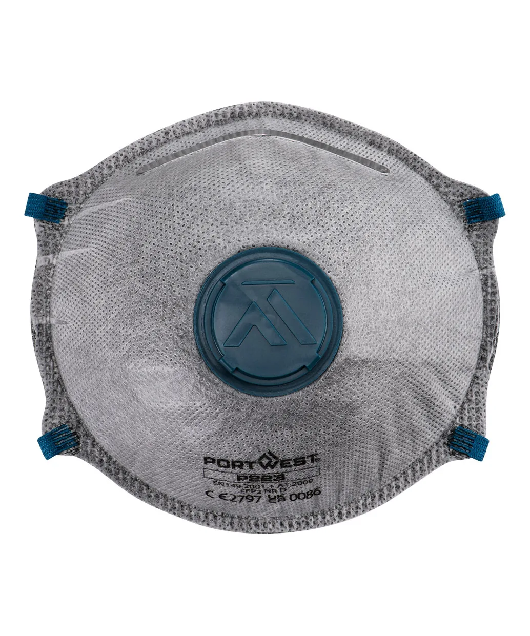 Portwest P223 FFP2 Carbon Valved Dolomite Respirator 10-Pack in White